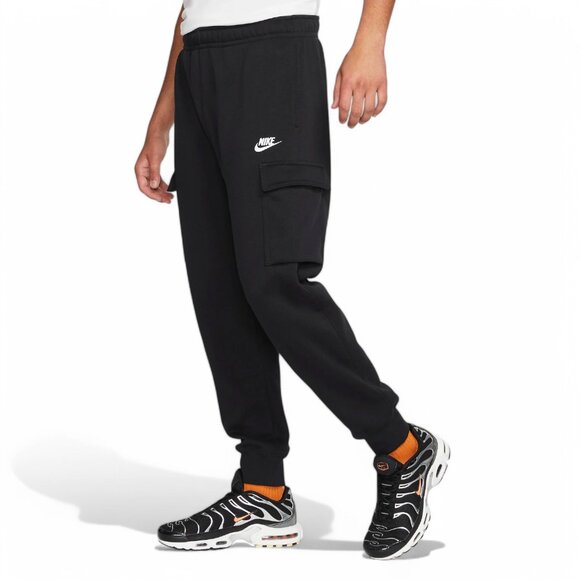 Nike Club Fleece 2 PC Sweatsuit Mens Size 4XL Cargo Tracksuit White Black NWT - Picture 6 of 9